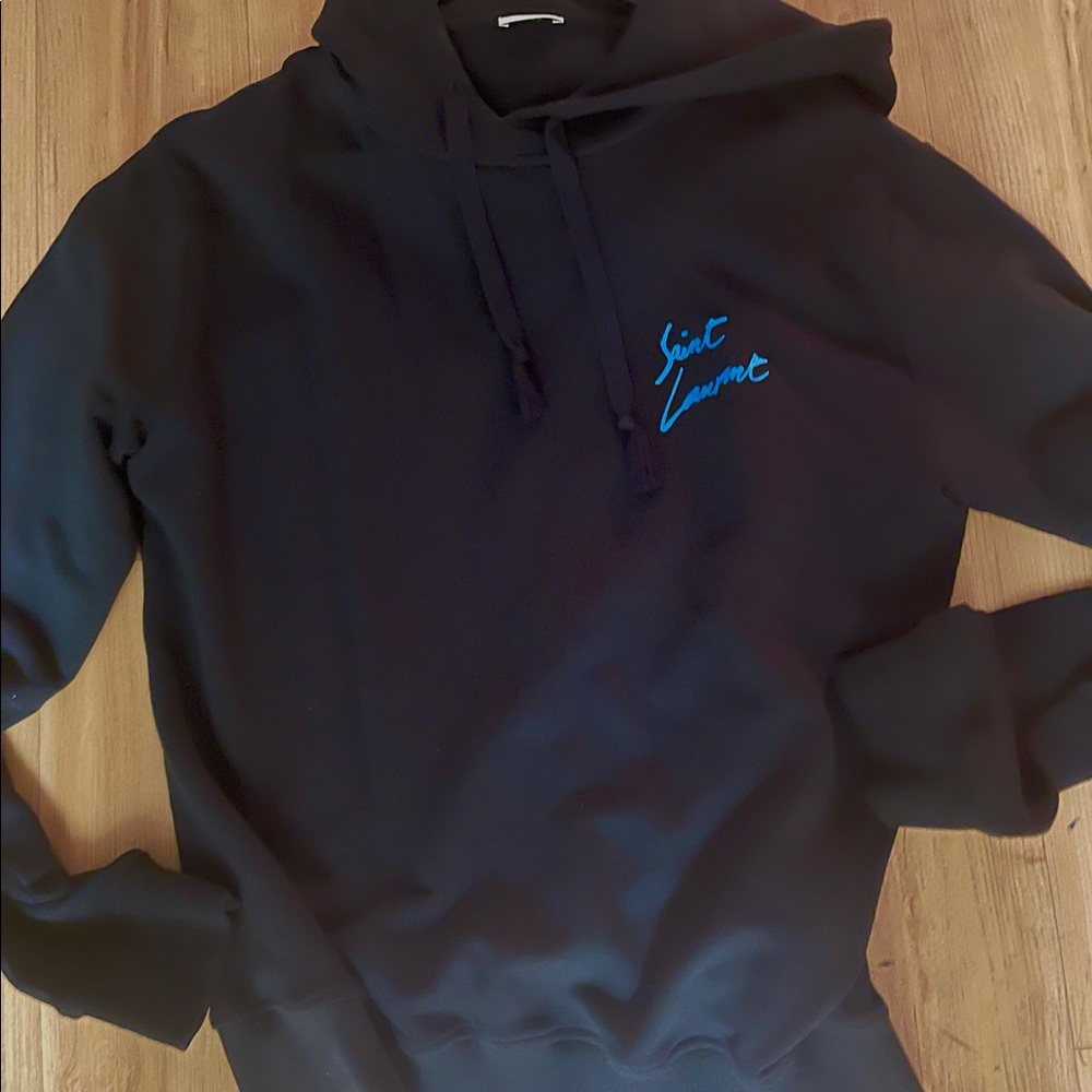 SAINT LAURENT Men’s Black Hoodie Large